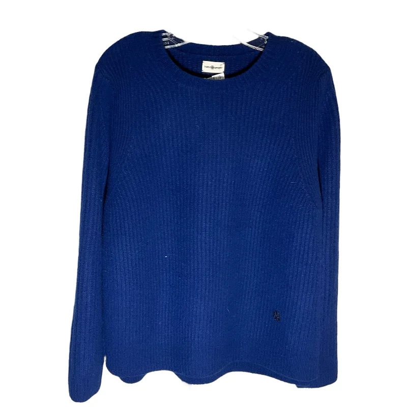 Transitional women's sweaterSweater Designer By Tory Burch In Blue, Size: L