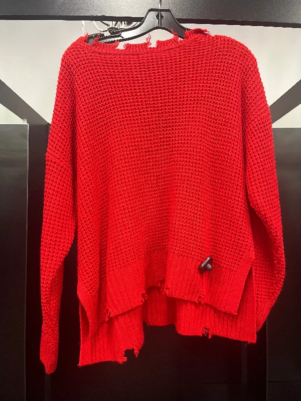 Luxury women's sweaterSweater By Zenana Outfitters In Red, Size: L