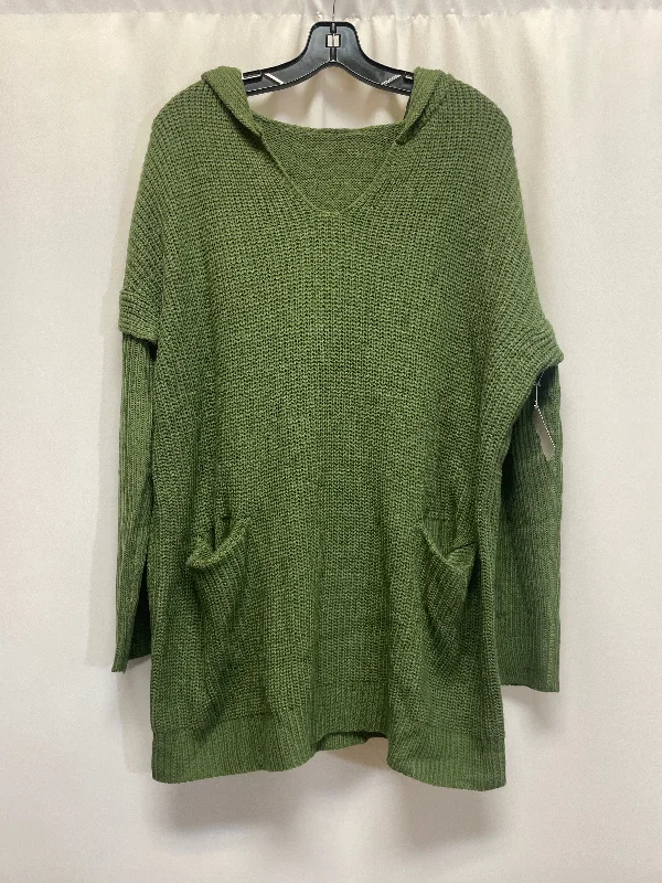 Suede women's sweaterSweater By Clothes Mentor In Green, Size: L