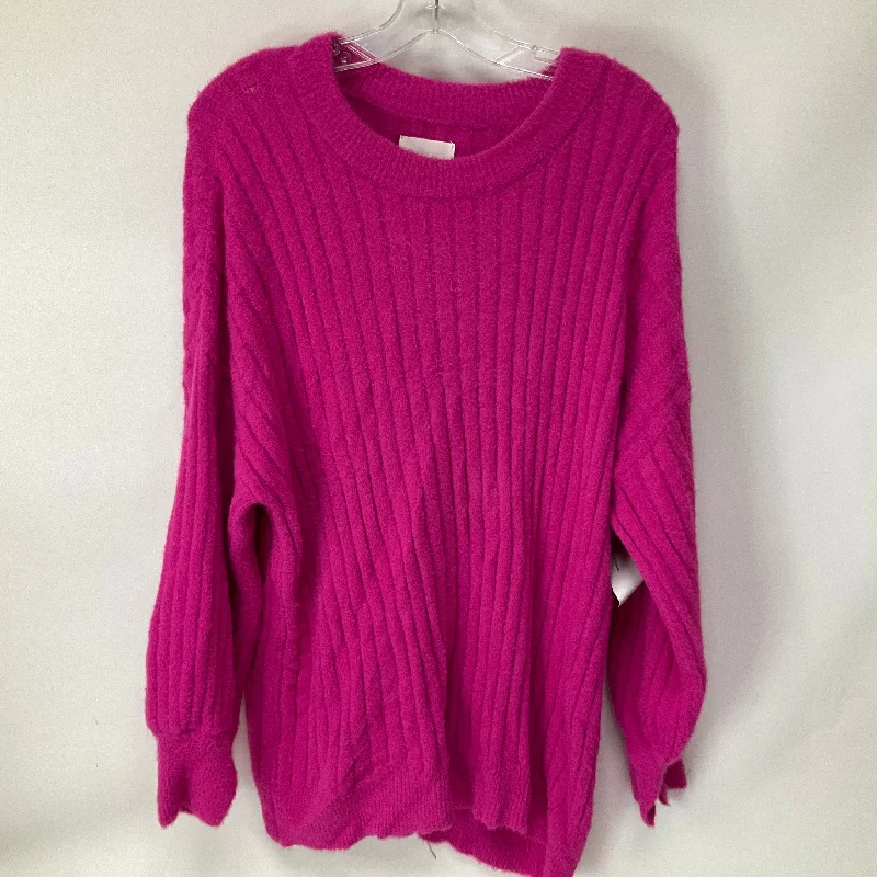 Off-the-shoulder women's sweaterSweater By Aerie In Pink, Size: M