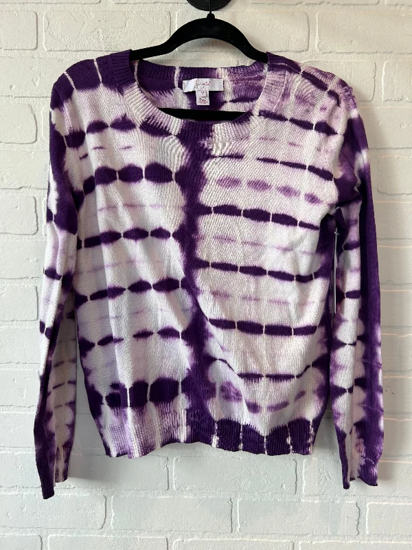 Autumn women's sweaterSweater scripted In Purple & White, Size: Xs