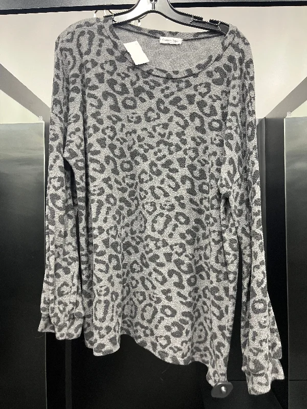 A-line women's sweaterSweater By Cream & Sugar In Animal Print, Size: M