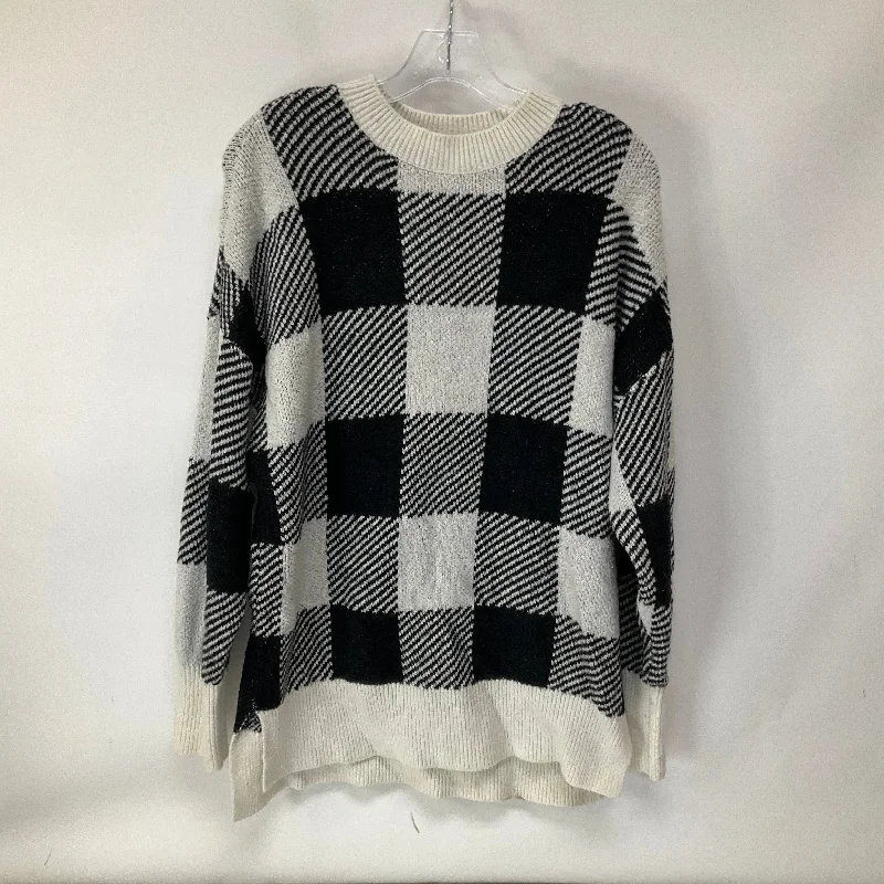 One-shoulder women's sweaterSweater By Abercrombie And Fitch In Black & Grey, Size: S