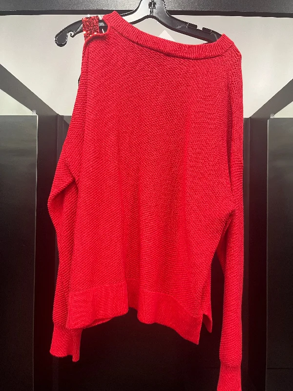 Designer women's sweaterSweater By Dkny In Red, Size: L