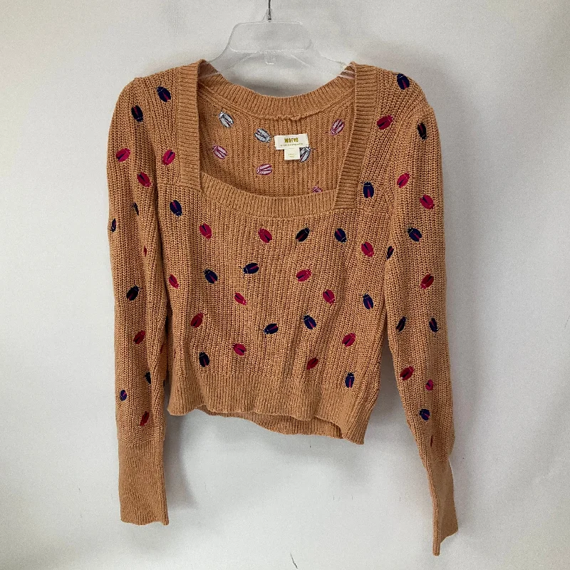 Sheer women's sweaterSweater By Maeve In Peach, Size: S