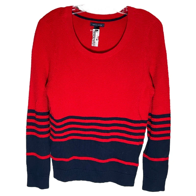 Travel women's sweaterSweater By Tommy Hilfiger In Red Blue, Size: L