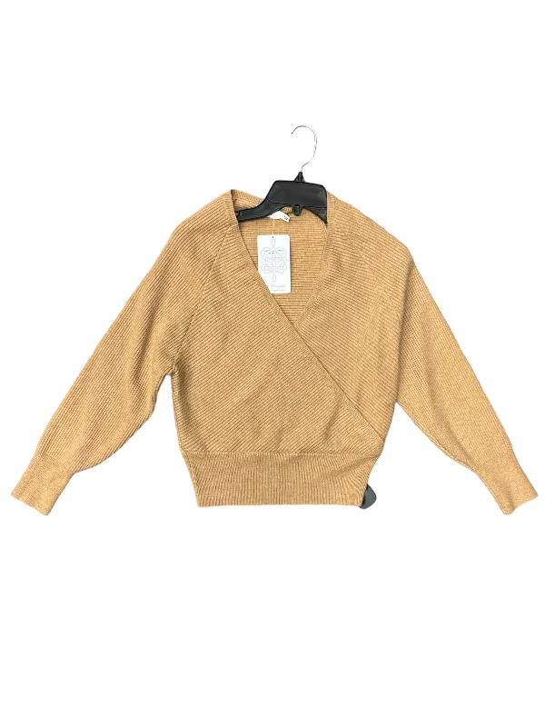 Cropped women's sweaterSweater By Lush In Tan, Size: S