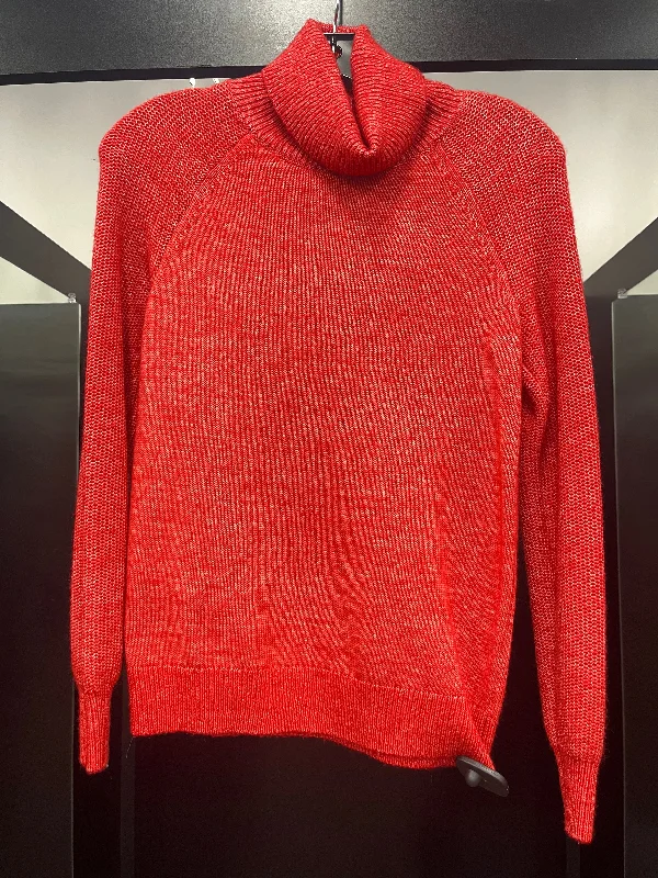 Asymmetric women's sweaterSweater By Loft In Red, Size: Xs