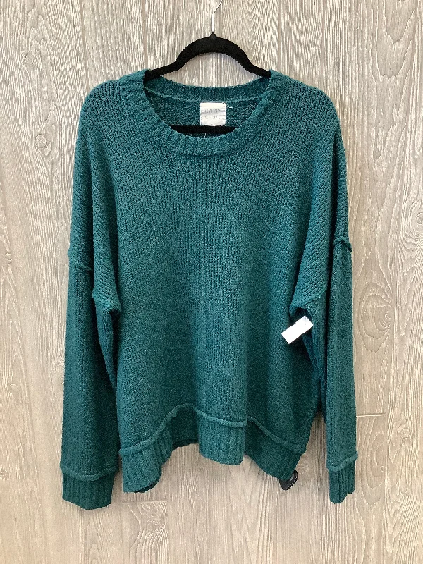 Metallic women's sweaterSweater By Clothes Mentor In Green, Size: 3x