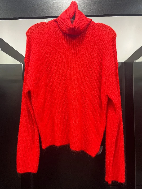 Off-the-shoulder women's sweaterSweater By H&m In Red, Size: S