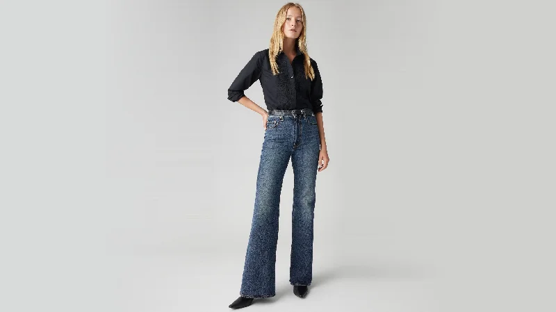 Jeans with a heavyweight denim fabric for durability and warmth in colder weatherLevi's® Women's Ribcage Bell Jeans