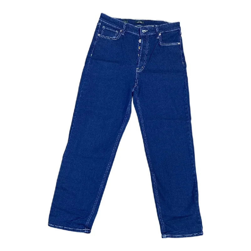 Jeans with contrast pockets and back patchesJeans Straight By Wild Fable In Blue Denim, Size: 12