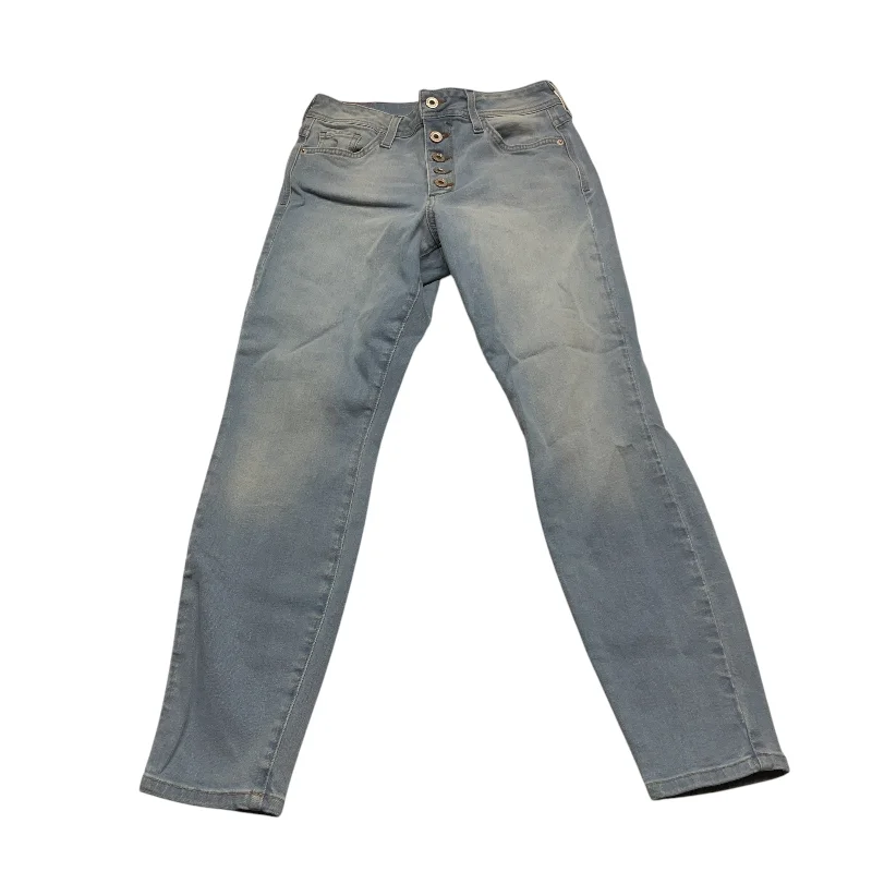 Leather-trimmed jeans for a luxurious touchJeans Skinny By Cmc In Blue Denim, Size: 6