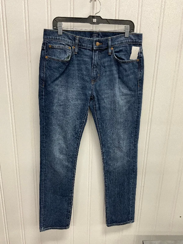 Stretch denim with spandex for added flexibilityJeans Straight By J. Crew In Blue Denim, Size: 16