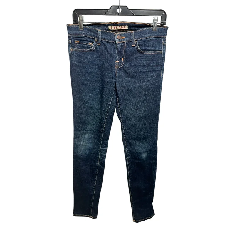 Ripped and repaired jeans for a rugged lookJeans Skinny By J Brand In Blue Denim, Size: 0