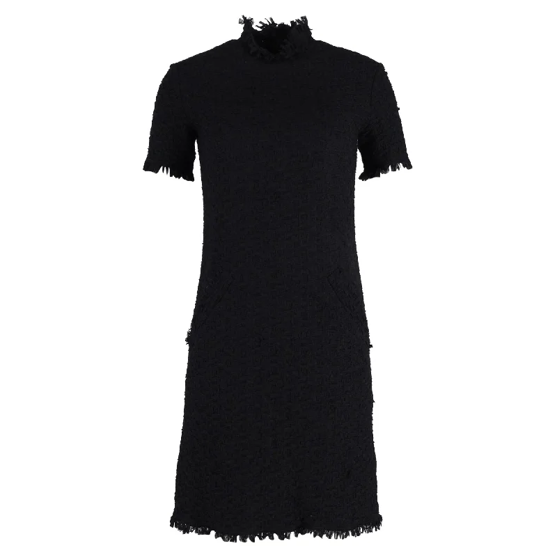 Denim dresses for womenNina Ricci Tweed Mini Dress in Black Wool