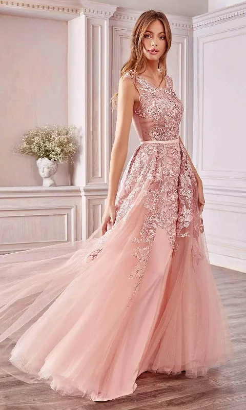 Spring dresses for blossoming stylesAndrea and Leo - A0257 Scoop Formal Gown With Overskirt