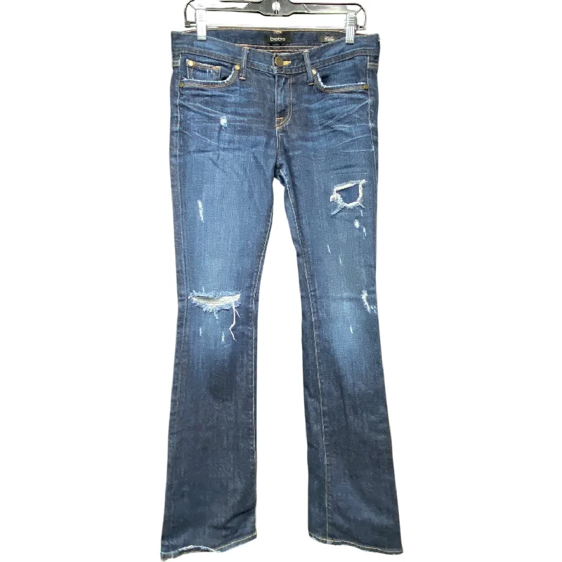 Jeans with a classic blue denim hue for timeless styleJeans Boot Cut By Bebe In Blue Denim, Size: 10