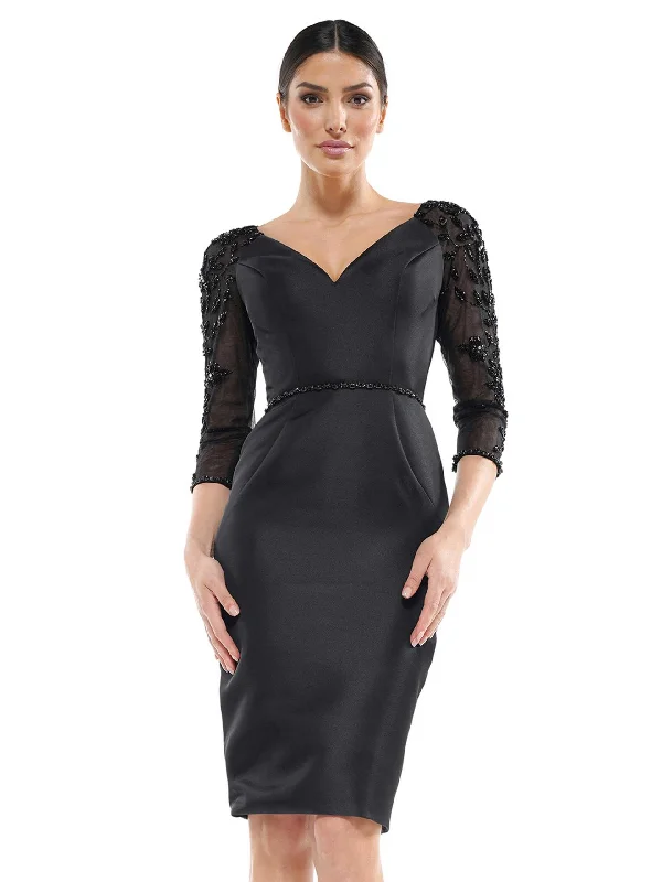 Limited edition dresses for collectorsMarsoni by Colors - MV1061 V-Neck Illusion Cocktail Dress