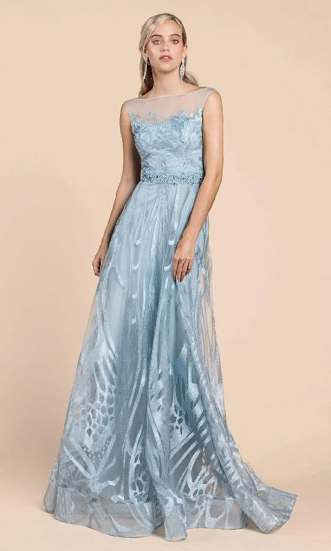 Velvet dresses for winterAndrea and Leo - A0106 Illusion Bateau Embellished Gown