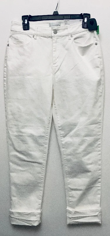 Jeans with a relaxed fit and slight flare at the legs for a retro vibeJeans Straight By Loft In White, Size: 4