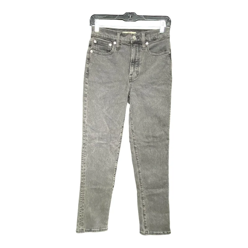 Stretch denim jeans with a fitted waist and loose legsJeans Straight By Madewell In Grey Denim, Size: 0