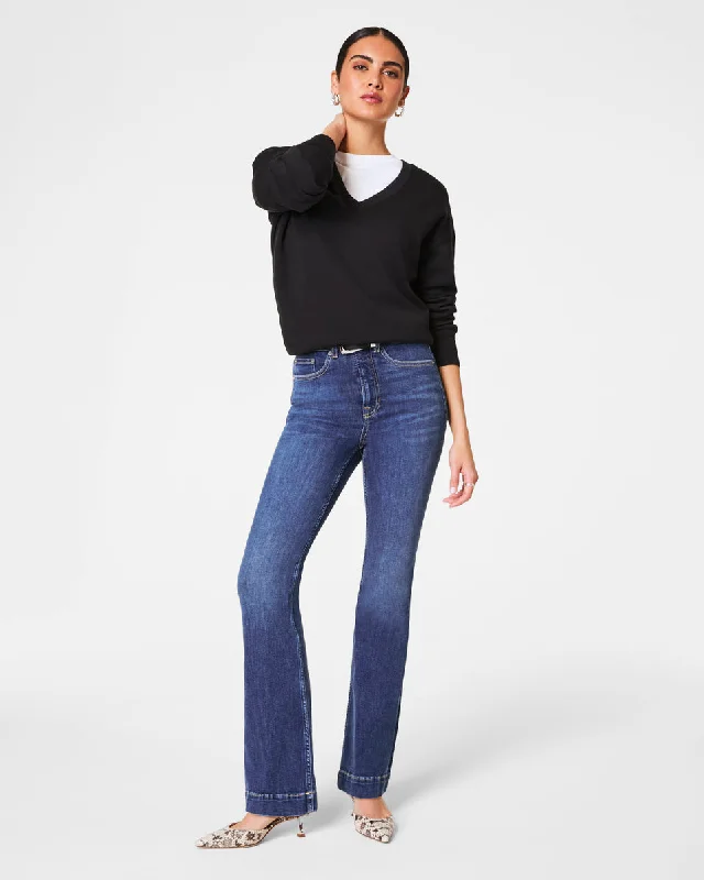 Jeans with a relaxed fit and slight flare at the legs for a retro vibeSPANXsculpt™ ReDefine Flare Jeans, Medium Indigo