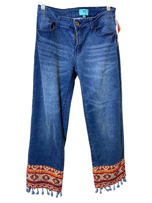 Bootcut jeans with embroidery at the hemsJeans Straight By Cmc In Blue, Size: 8