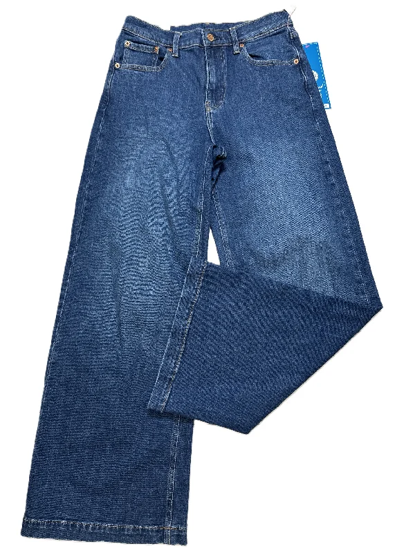 Stretchy jeans with a high cotton content for comfortJeans Wide Leg By Gap In Blue Denim, Size: 4