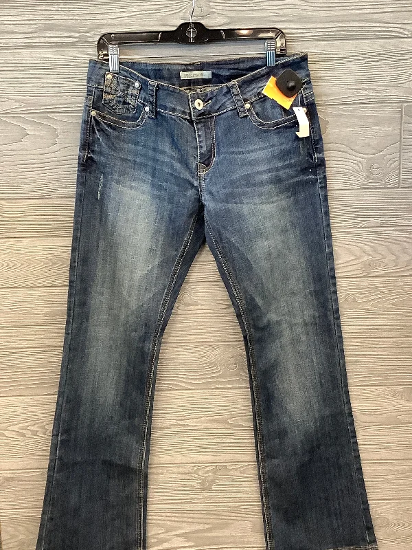 Skinny jeans with zippers and pocketsJeans Boot Cut By Clothes Mentor In Blue Denim, Size: 14