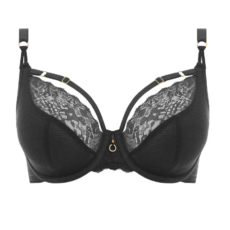 lingerie with lace insertsFreya Temptress Plunge Bra