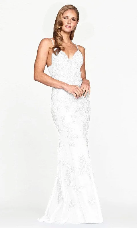 Layering dresses for versatile stylingFaviana - S10509 Beaded Applique Mermaid Gown