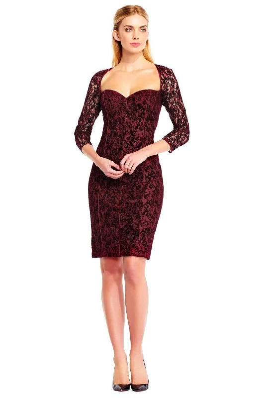 Halter dresses for womenAidan Mattox - MD1E201458 Fully Lace Sweetheart Sheath Dress