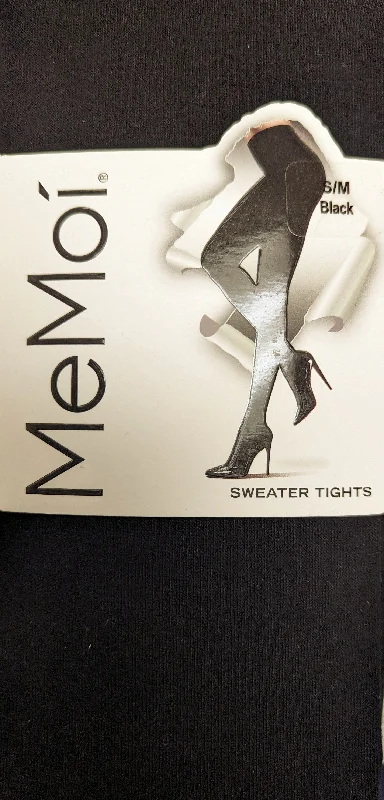 lingerie sets with matching gartersMemoi Ladies Flat Cotton Sweater Tights - Black MO-325