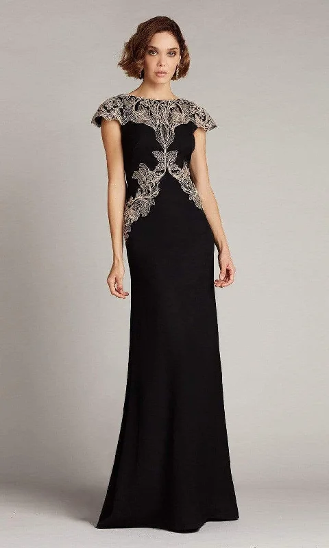 Little black dresses (LBDs) for womenTadashi Shoji - BSU21103L Embroidered Cap Sleeve Formal Gown