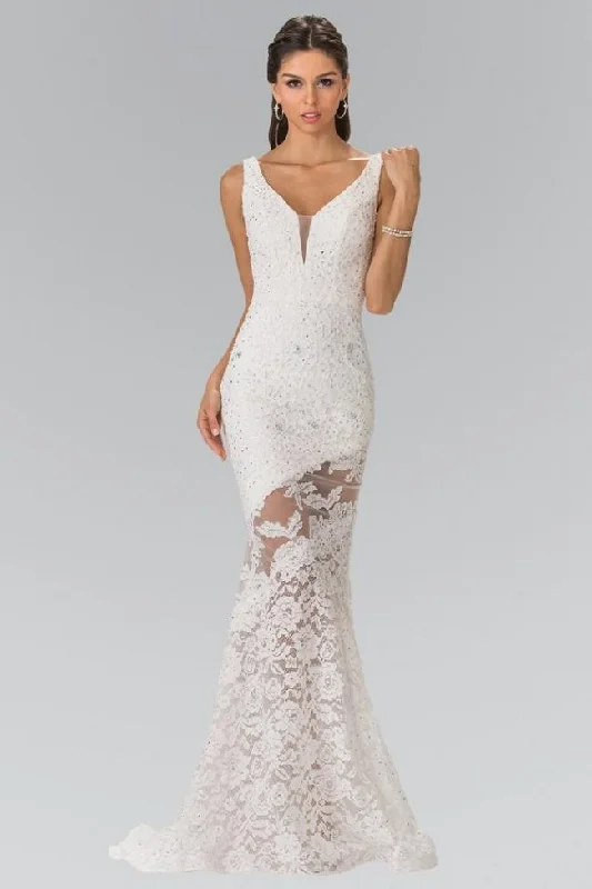 Party dresses for womenElizabeth K Bridal - GL2249 Sleeveless Lace Long Dress