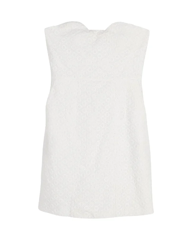 Festival dresses for music and arts eventsDiane Von Furstenberg Strapless Mini Dress in White Cotton