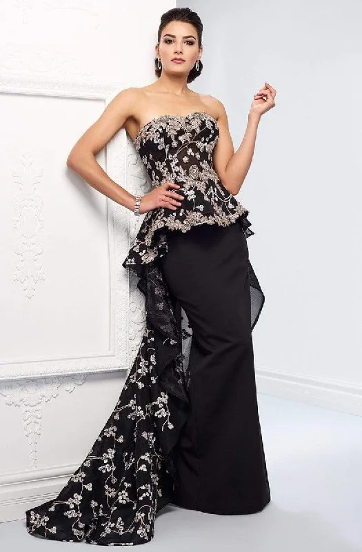 Designer dresses for high-end fashionIvonne D for Mon Cheri - 218D32W Strapless Peplum Evening Dress