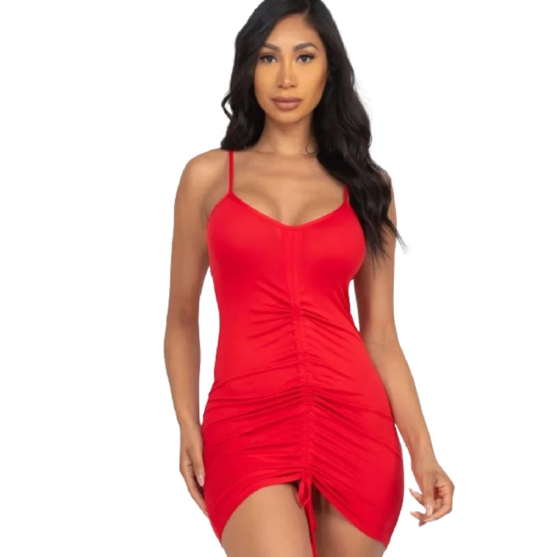 Bodycon dresses for womenAdjustable Ruched Front Detail Mini Dress