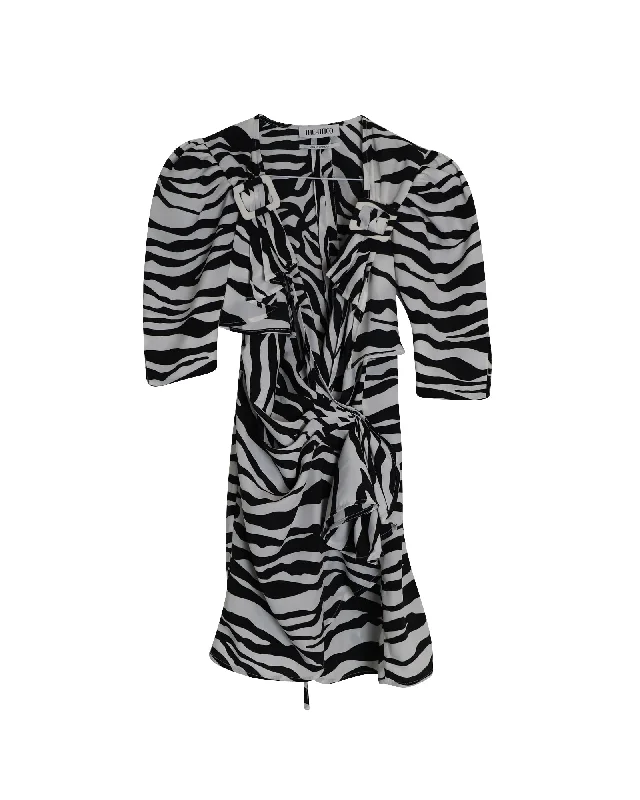 Day dresses for everyday wearThe Attico Zebra-Print Mini Dress in Multicolor Polyester