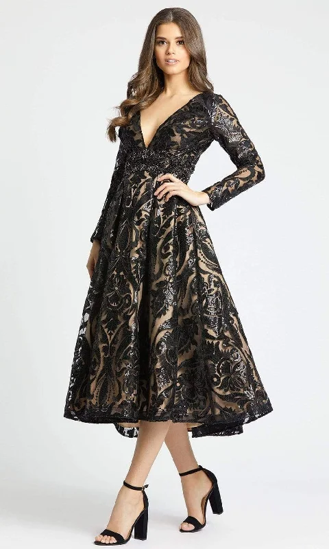 Cotton dresses for everyday wearMac Duggal - 67529 Long Sleeve Embellished Empire Dress