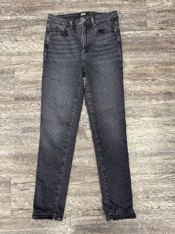 Jeans with a relaxed fit and slight flare at the legs for a retro vibeJeans Straight By Paige In Black Denim, Size: 6