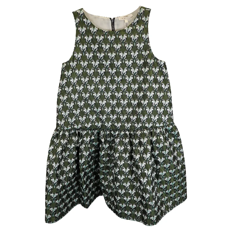 Cold-shoulder dresses for womenMaje Mini Parrot Printed Sleeveless Dress in Green Polyester