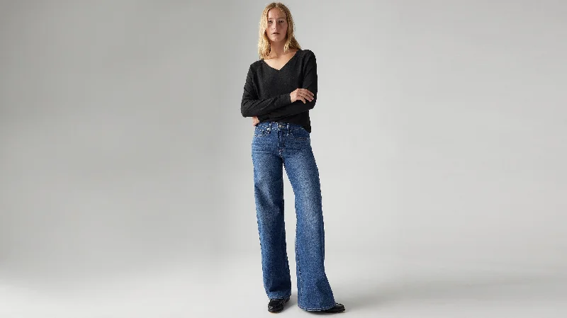 Stretch denim jeans with a high waist and fitted legs for a modern and flattering silhouetteLevi's® Women's 318 Shaping Wide-Leg Jeans