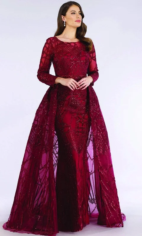 Silk dresses for womenLara Dresses 29633 - Long Sleeve Embellished Evening Dress