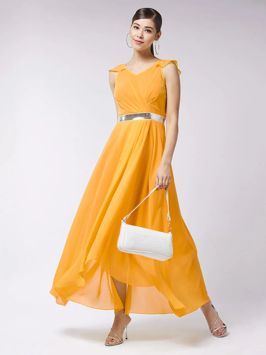 Tight-fitting dresses for womenMy Home Town Style Pleated Maxi Dress Mustard