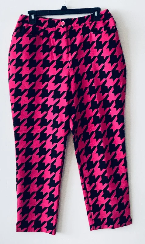 Bohemian-style women's shortsPants Cropped By New York And Co In Black & Pink, Size: 10p