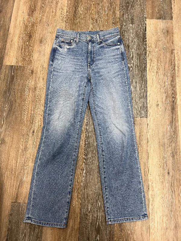 Jeans with a lightweight denim fabric for summer wear and breathabilityJeans Straight By AYR In Blue Denim, Size: 1/25 Short