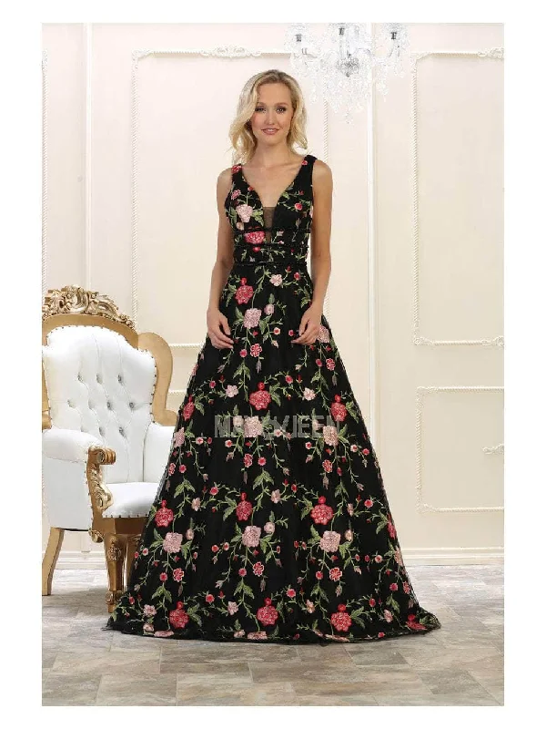 Statement dresses for making a fashion statementMay Queen RQ7618 - English Rose Formal Gown