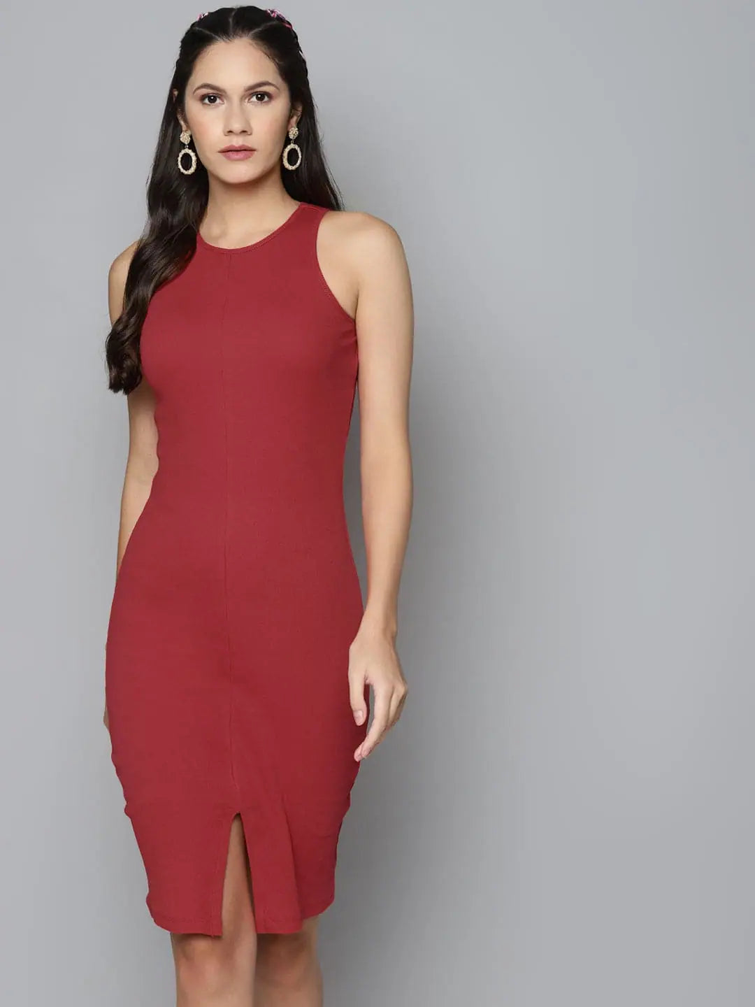 Cap sleeve dresses for womenRed Box Back Bodycon Midi Dress